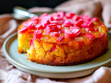 “Très bon et facile à faire” : voici notre recette du gâteau renversé à la rhubarbe notée 5/5 par nos lecteurs