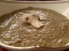 Velouté de champignons à la crème fraîche