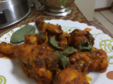 Chapon rôti à l'indienne