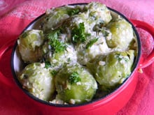 Choux de Bruxelles crème de moutarde à l'ancienne