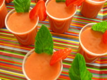Soupe froide de melon et de fraises