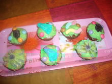 Cupcake au chocolat et glaçage pistache