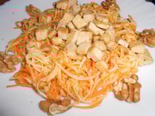 Salade de carottes, panais et tofu