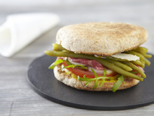 Hamburger chic de haricots verts