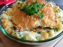Gratin de poisson au blé