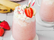 Smoothie à la fraise et à la banane