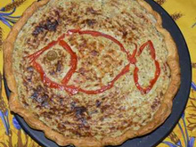 Tarte au thon, au crabe et aux aubergines