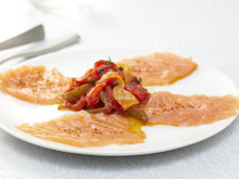 Carpaccio de saumon de Norvège au piment d'Espelette