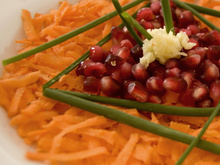 Salade de carottes et d'arilles de grenades