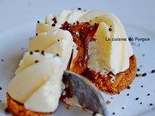 Mousse glacée au citron sur spéculoos et confiture de lait