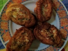 Pain perdu fourré au poulet et légumes