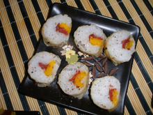 Makis de canard à la mangue