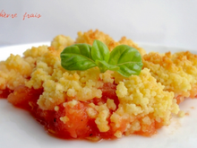 Crumble tomates & chèvre frais