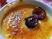 Crème brûlée aux mirabelles et bergamote