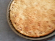 Tarte crumble aux pommes flambées