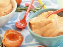 Yaourt glacé à l'abricot, romarin et miel de citronnier