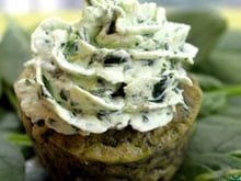 Cupcake aux épinards et Philadelphia aux herbes