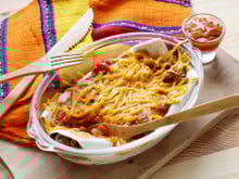 Enchilada bœuf, poivrons et haricots rouges