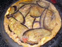 Tatin de thon aux aubergines et mozzarella