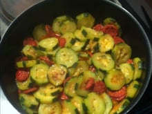 Courgettes au chorizo