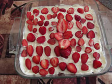 Tiramisu aux fraises et aux sablés
