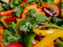 Wok de légumes variés à la coriandre