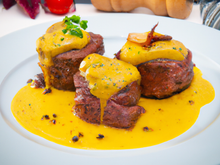 Filet mignon sauce moutarde