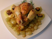 Coquelet farci en habit de fête