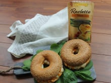 Bagel patate douce et fromage à raclette
