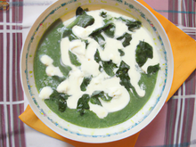 Velouté d'épinards et boursin