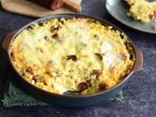 Butternut rôtie au jambon et chèvre, velouté de brocoli, quesadillas au poulet, croziflette au chorizospaghetti cacio e pepe : le menu de la semaine du 12 au 16 décembre