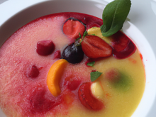 Soupe de fruits au champagne