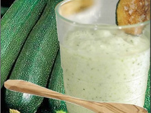 Mousse de courgettes et ses chips