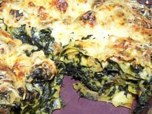 Lasagnes aux épinards et poulet