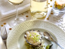 Écume d'huîtres au citron caviar