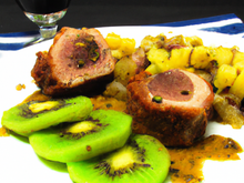 Filet mignon de porc aux kiwis