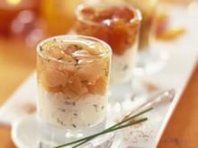 Vérrines au saumon et sa crème de boursin