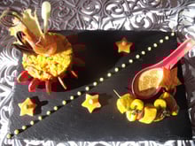 Paella Norvège, sauce crèmeuse aux moules