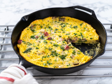 Frittata aux épinards et au jambon