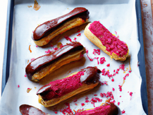 Eclairs au chocolat et son glaçage choco-framboise