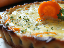 Tarte aux carottes et au fromage de brebis
