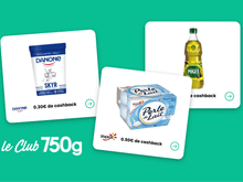 Avec le Club 750g, faites des économies : voici 3 offres pour récupérer de l’argent sur l’achat d'huile d'olive, skyr...