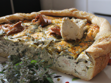 Tourte au crottin de chèvre