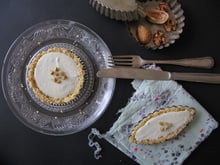 Cheesecake de roquefort citronné en tartelettes de noix