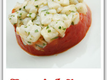 Tartare de St Jacques aux tomates confites