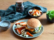 Crispy fish burger