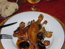 Cuisses de canettes confites à l'abricot du Roussillon