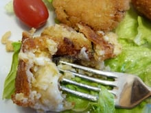 Risotto façon arancini ou orangine, aux courgettes et chorizo