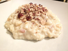 Risotto poire, roquefort et noisettes