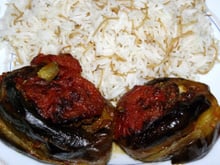 Aubergines au kefta d'agneau